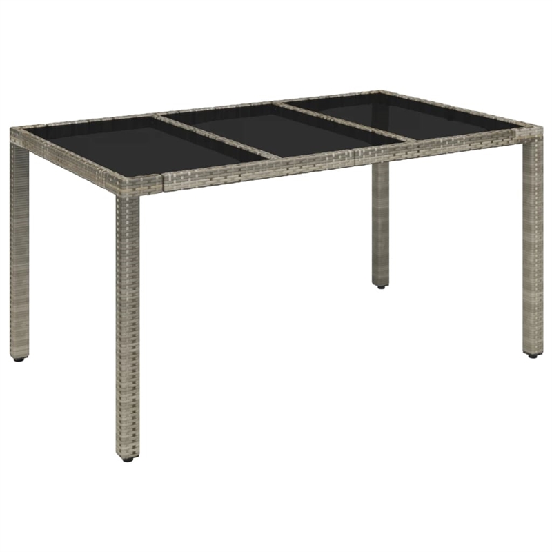 Afuera Living PE Rattan 7 Piece Set Modular Garden Dining Set in Gray