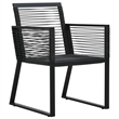 Afuera Living PVC Rattan 5 Piece Ergonomic Garden Dining Set in Black