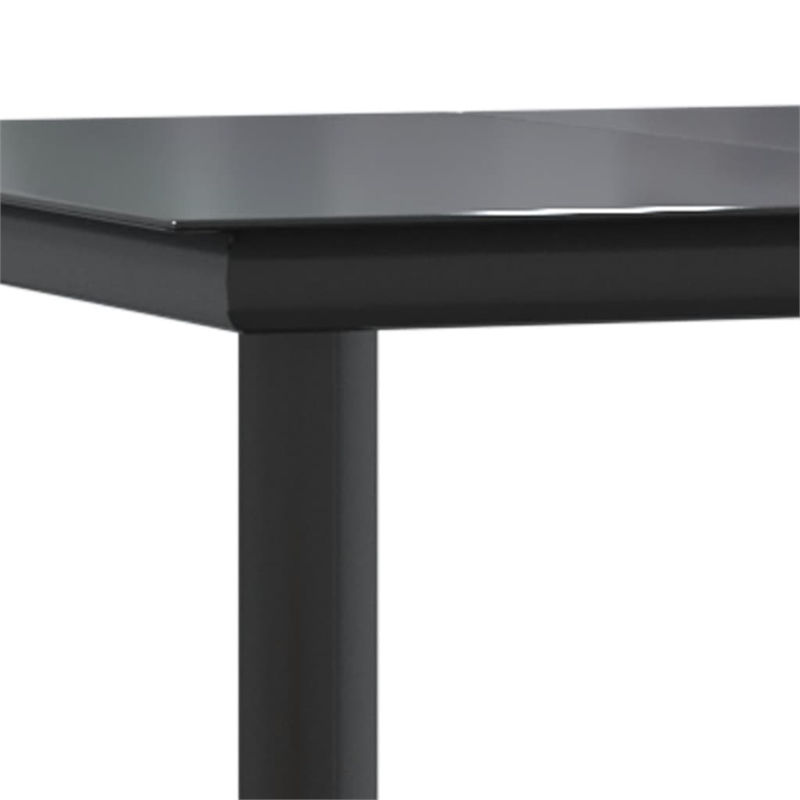 Afuera Living PVC Rattan 5 Piece Ergonomic Garden Dining Set in Black