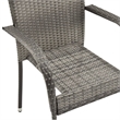 Afuera Living PE Rattan/Powder-Coated Steel Garden Dining Set in Gray