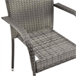 Afuera Living PE Rattan/Powder-Coated Steel Garden Dining Set in Gray