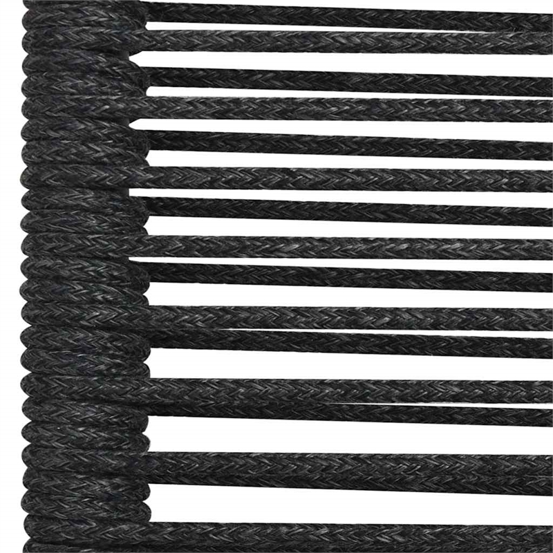 Afuera Living Cotton Rope Medium Stackable Garden Dining Set in Black