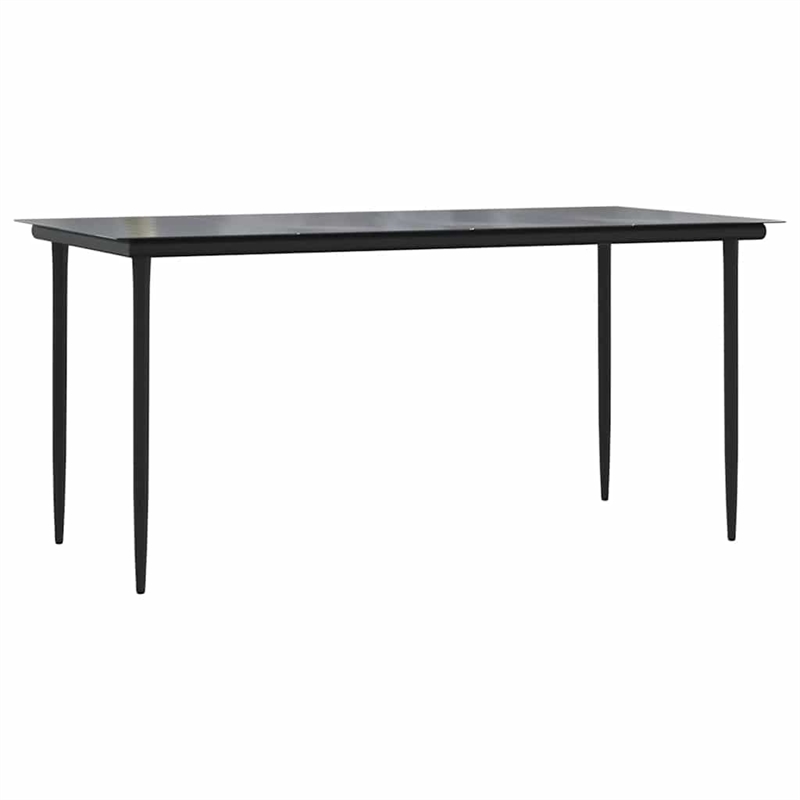 Afuera Living Cotton Rope Medium Stackable Garden Dining Set in Black