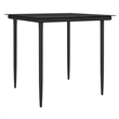 Afuera Living Poly Rattan Standard Durable Garden Dining Set in Black