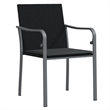 Afuera Living Poly Rattan Standard Durable Garden Dining Set in Black