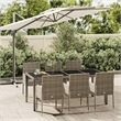 Afuera Living PE Rattan 7 Piece Set Modular Garden Dining Set in Gray