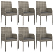 Afuera Living PE Rattan 7 Piece Set Modular Garden Dining Set in Gray