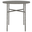 Afuera Living Poly Rattan Compact Stackable Garden Dining Set in Gray