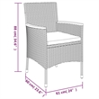 Afuera Living Synthetic Poly Rattan 9 Piece Patio Dining Set in Gray