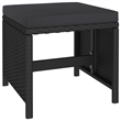 Afuera Living Poly Rattan 6-Piece Set Patio Dining Set in Black