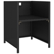 Afuera Living Poly Rattan 6-Piece Set Patio Dining Set in Black