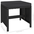 Afuera Living Poly Rattan 6-Piece Set Patio Dining Set in Black