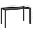 Afuera Living Poly Rattan 6-Piece Set Patio Dining Set in Black