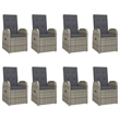 Afuera Living PE Rattan Large Modular Garden Dining Set in Gray