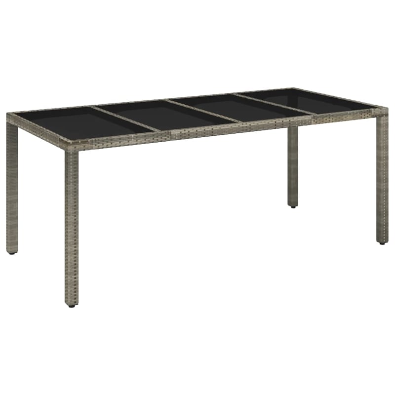 Afuera Living PE Rattan Large Modular Garden Dining Set in Gray