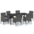 Afuera Living WPC Medium Durable Rectangular Dining Set in Gray