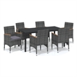 Afuera Living WPC Medium Durable Rectangular Dining Set in Gray
