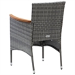 Afuera Living WPC Medium Durable Rectangular Dining Set in Gray