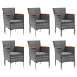 Afuera Living WPC Medium Durable Rectangular Dining Set in Gray