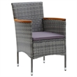 Afuera Living WPC Medium Durable Rectangular Dining Set in Gray