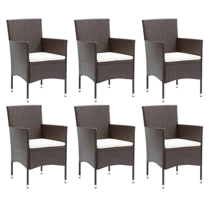 Afuera Living PE Rattan Durable Rectangular Dining Set in Brown