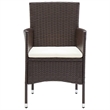 Afuera Living PE Rattan Durable Rectangular Dining Set in Brown