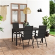 Afuera Living PE Rattan/Aluminum/WPC Medium Dining Set in Black