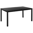 Afuera Living PE Rattan/Aluminum/WPC Medium Dining Set in Black