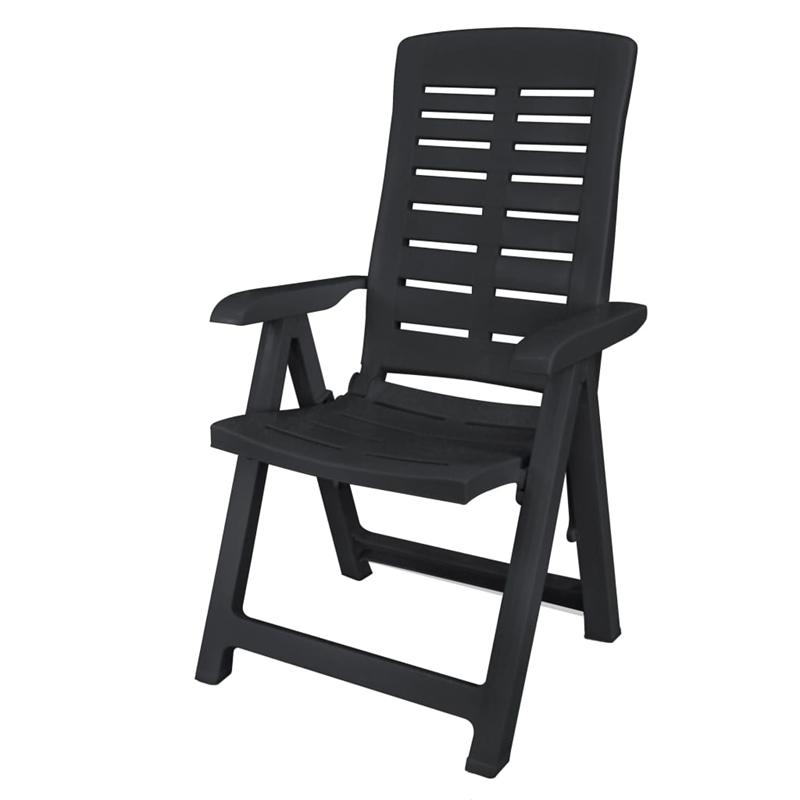 Afuera Living Outdoor Dining Set in Anthracite Plastic Foldable