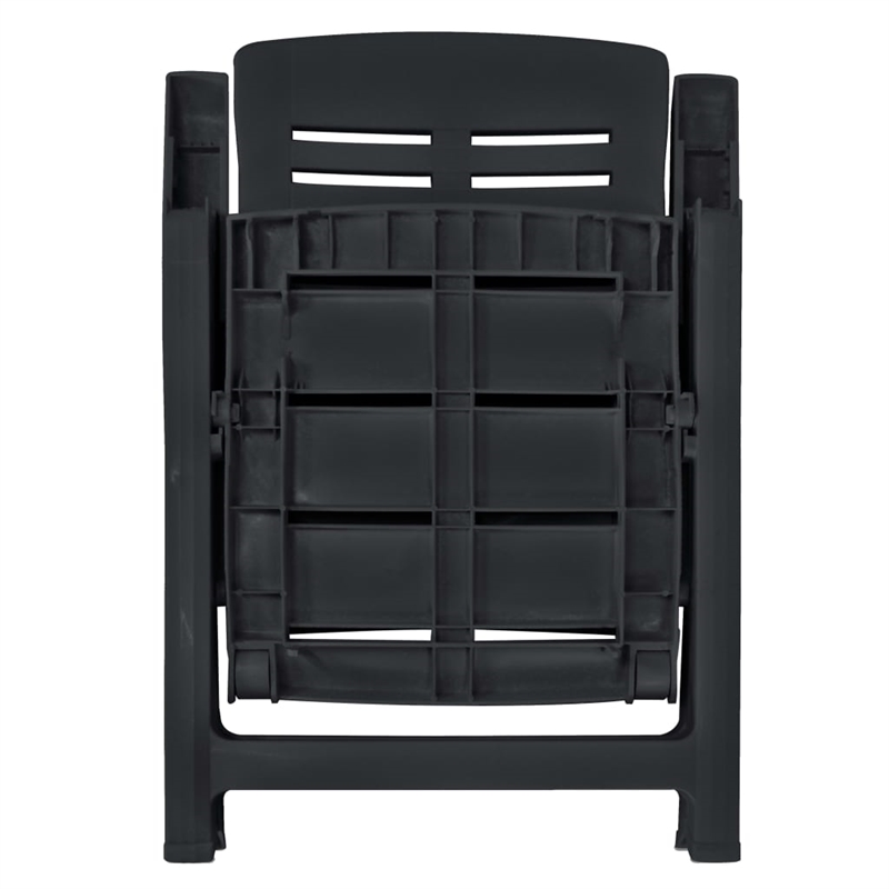 Afuera Living Outdoor Dining Set in Anthracite Plastic Foldable