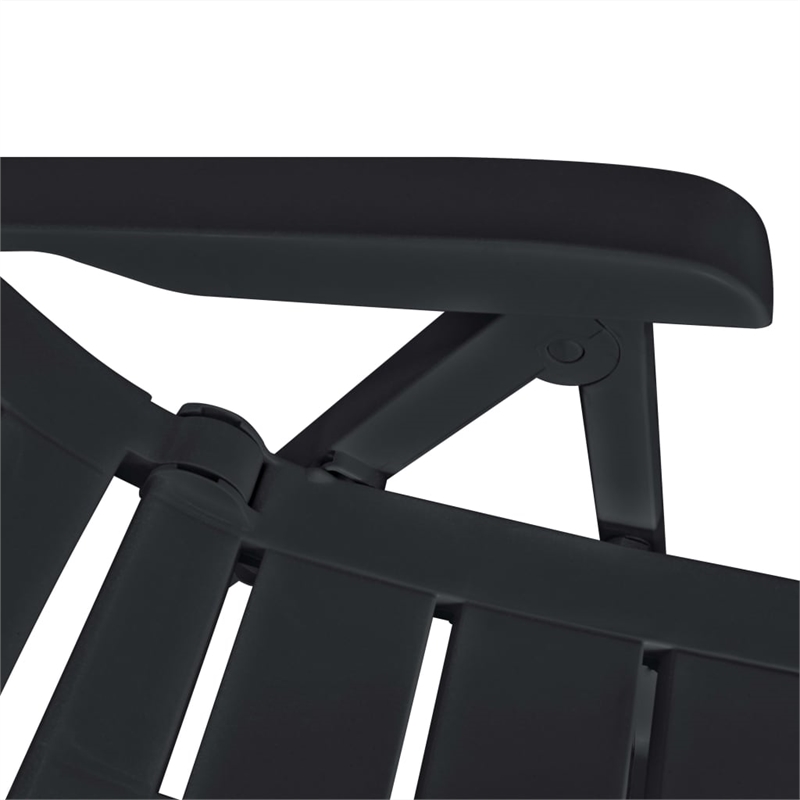 Afuera Living Outdoor Dining Set in Anthracite Plastic Foldable