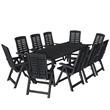Afuera Living Outdoor Dining Set in Anthracite Plastic Foldable