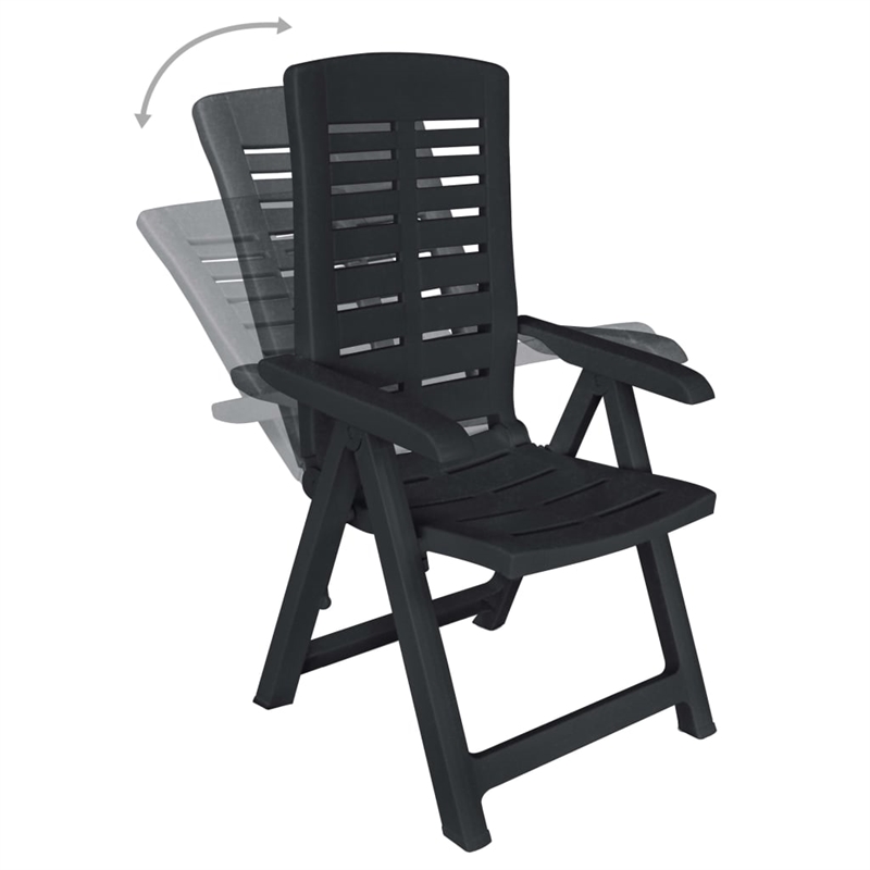 Afuera Living Outdoor Dining Set in Anthracite Plastic Foldable