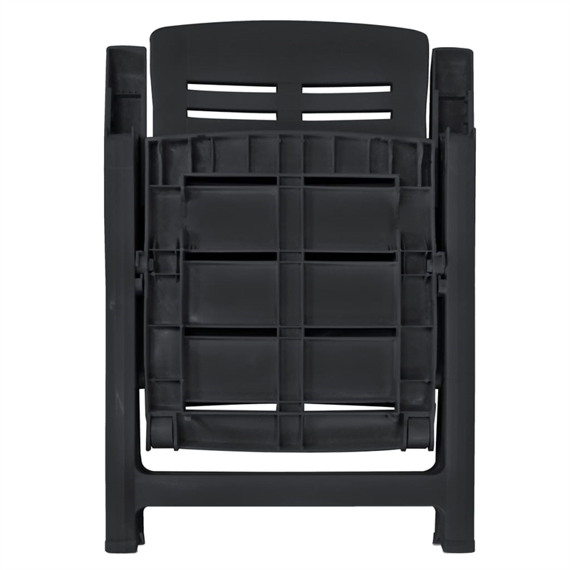 Afuera Living Outdoor Dining Set in Anthracite Plastic Foldable