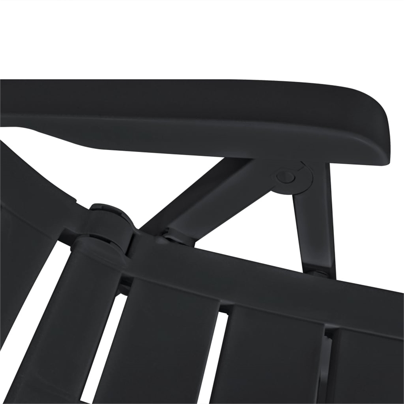 Afuera Living Outdoor Dining Set in Anthracite Plastic Foldable