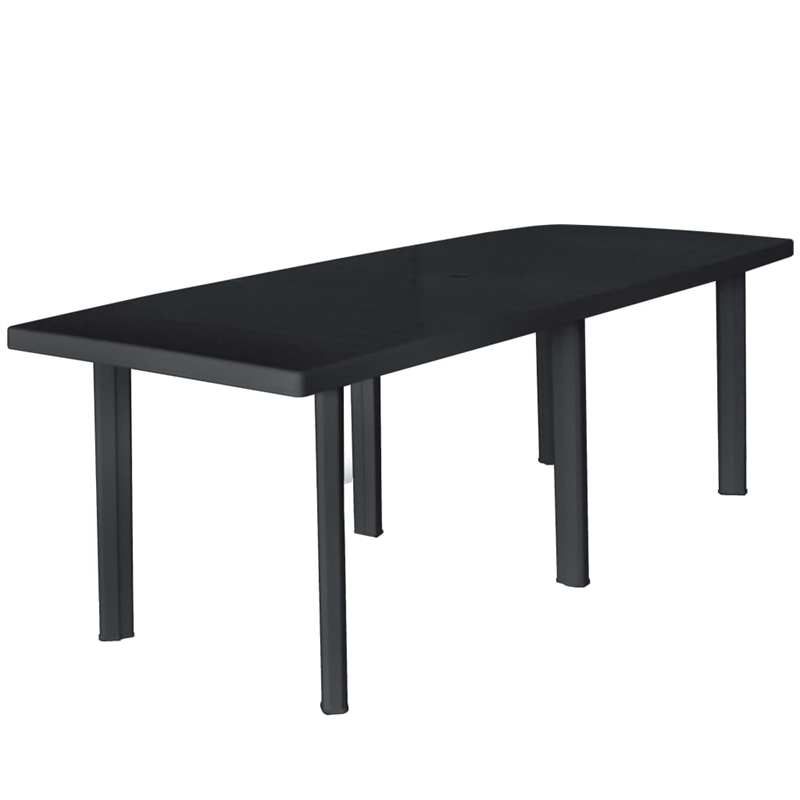 Afuera Living Outdoor Dining Set in Anthracite Plastic Foldable