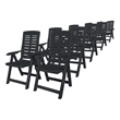 Afuera Living Outdoor Dining Set in Anthracite Plastic Foldable