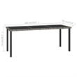 Afuera Living Dining Set in Gray and Black Poly Rattan Standard