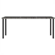 Afuera Living Dining Set in Gray and Black Poly Rattan Standard