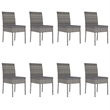 Afuera Living Dining Set in Gray and Black Poly Rattan Standard