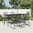 Afuera Living Garden Dining Set in Black PVC Rattan Medium Durable