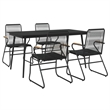 Afuera Living Garden Dining Set in Black PVC Rattan Medium Durable