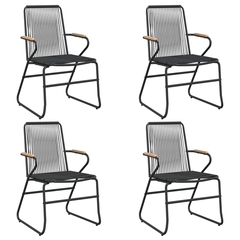 Afuera Living Garden Dining Set in Black PVC Rattan Medium Durable