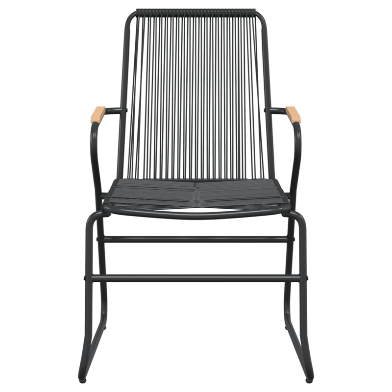 Afuera Living Garden Dining Set in Black PVC Rattan Medium Durable
