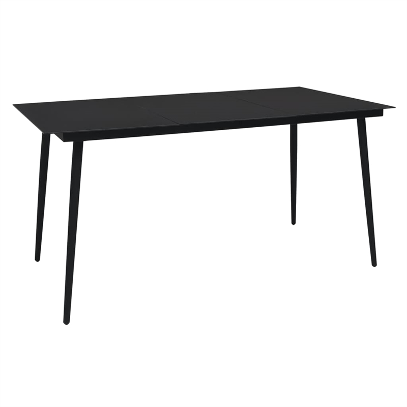 Afuera Living Garden Dining Set in Black PVC Rattan Medium Durable