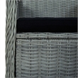 Afuera Living Large Round PE Rattan Patio Dining Set in Light Gray