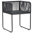 Afuera Living PVC Rattan Large Foldable Garden Dining Set in Black