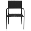 Afuera Living PE Rattan Small Stackable Garden Dining Set in Black
