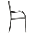 Afuera Living Solid Acacia Wood Large Stackable Dining Set in Gray