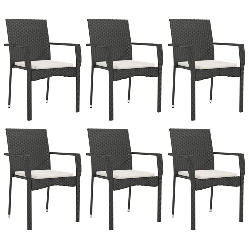 Afuera Living Poly Rattan Large Modular Garden Dining Set in Black